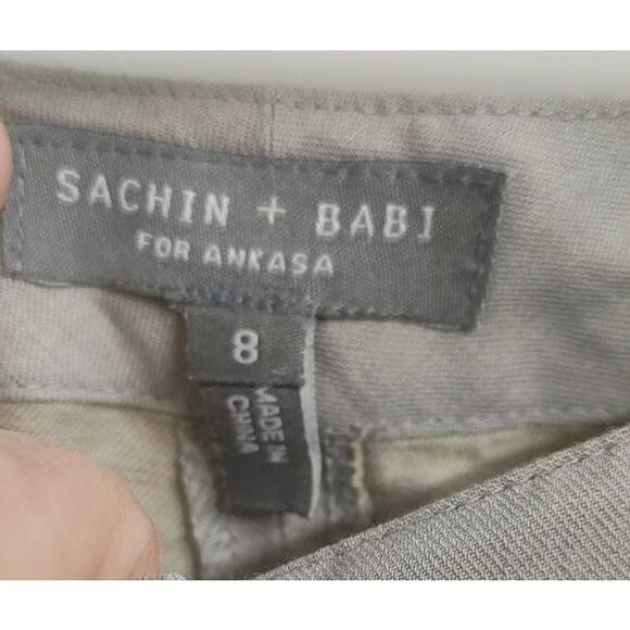 Sachin + Babi For Ankasa Rufina Shorts Linen Blend Gray Sz 8 - Picture 2 of 4